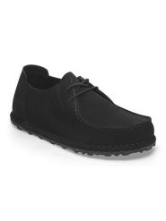 Birkenstock Skórzane trzewiki "Utti" w kolorze czarnym rozmiar: 38. Czarne półbuty sznurowane Birkenstock, bez wzorów, eleganckie, bez obcasa, bez zapięcia. Za 571.03 zł.