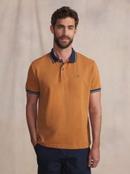 Polo TBS Darel. Niebieskie koszulki polo Tbs, na lato, xl, bez wzorów, z bawełny, bez kołnierzyka, bez ramiączek. Za 231.70 zł.
