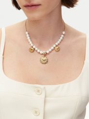 Guess Naszyjnik JUBN05 125JW Złoty. Żółte naszyjniki Guess, metalowe. Za 249.99 zł.