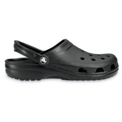 Klapki dla dorosłych Crocs Classic. Czarne klapki Crocs, bez wzorów, bez obcasa. Za 224.96 zł.
