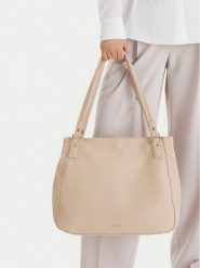 Lasocki Torebka CEO-LSK-L-018-09 Beżowy. Brązowe shopper Lasocki, bez wzorów, z materiału, bez dodatków. Za 199.99 zł.