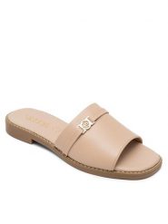 Lasocki Klapki ELE RST-ELE-02 Beżowy. Brązowe klapki Lasocki, bez wzorów, ze skóry, bez obcasa. Za 179.99 zł.