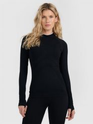4F Bielizna termoaktywna bezszwowa (góra) damska - czarna M/L. Czarna bielizna sportowa 4f, l, bez wzorów. Za 149.99 zł.