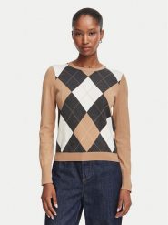Marella Sweter Carabo 2625366131 Brązowy jasny Regular Fit. Brązowe swetry Marella, m, bez wzorów, z wiskozy, bez ramiączek. Za 609.99 zł.
