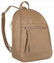 Plecak damski Peterson PTN PLEC-ALE-2 beżowy. Brązowe plecaki Peterson, bez wzorów, ze skóry ekologicznej. Za 116.99 zł.
