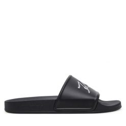 Klapki KARL LAGERFELD. Czarne klapki KARL LAGERFELD, bez wzorów, bez obcasa. Za 279.99 zł.