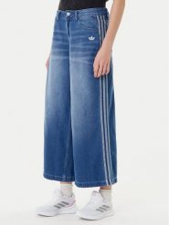Adidas Jeansy adicolor Denim Adilenium JV7454 Niebieski Wide Leg. Niebieskie jeansy Adidas, bez wzorów. Za 329.99 zł.