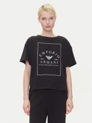 Emporio Armani Underwear T-Shirt EW000553 AF10887 UC001 Czarny Loose Fit. Czarne t-shirty Emporio Armani Underwear, xl, bez wzorów, z bawełny, bez kołnierzyka, bez ramiączek. Za 169.99 zł.