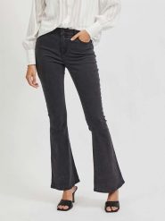 Vila Dżinsy - Flared fit - w kolorze antracytowym rozmiar: XS/L30. Czarne jeansy Vila, l, bez wzorów. Za 41.79 zł.