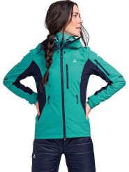 Schöffel Kurtka softshellowa "Matrei L" w kolorze turkusowym rozmiar: 44. Niebieskie kurtki sportowe Schöffel, l, bez wzorów, bez kaptura, outdoorowe. Za 290.95 zł.