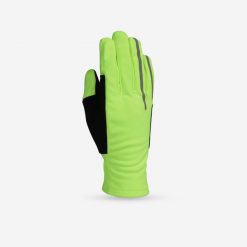 Rękawiczki rowerowe Triban 500 zimowe. Czarne rękawiczki VAN RYSEL, bez wzorów, z materiału, sportowe. Za 79.99 zł.