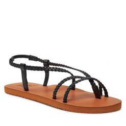 Sandały Billabong. Czarne sandały Billabong, bez wzorów, bez obcasa, na płaskiej podeszwie, bez zapięcia. Za 149.99 zł.