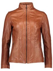 Bugatti Skórzana kurtka w kolorze jasnobrązowym rozmiar: 38. Brązowe kurtki Bugatti, bez wzorów, ze skóry, bez kaptura. Za 761.99 zł.