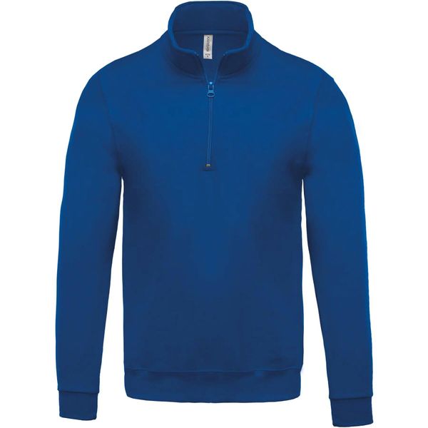 Bluza Kariban Col Zippé. Niebieskie bluzy KARIBAN, m, bez wzorów, z bawełny, bez kaptura. Za 154.00 zł.