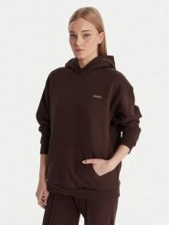 Guess Bluza V6RQ14 K9V31 Brązowy Regular Fit. Brązowe bluzy Guess, xs, z aplikacjami, z bawełny, bez kaptura. Za 349.99 zł.