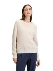 BETTY & CO Sweter w kolorze kremowym rozmiar: 38. Brązowe swetry Betty & Co, bez wzorów, z bawełny, bez ramiączek. Za 130.99 zł.