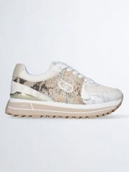 Liu Jo Skórzane sneakersy w kolorze złoto-białym rozmiar: 40. Białe trampki Liu Jo, bez wzorów, z materiału, bez zapięcia. Za 418.69 zł.