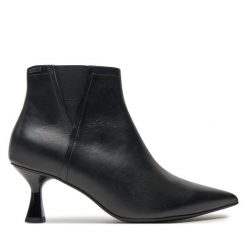 Botki HÖGL. Czarne botki Högl, bez wzorów, z gore-texu, bez obcasa, na szpilce, bez zapięcia. Za 639.99 zł.