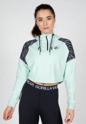 Zion Cropped Bluza z kapturem - Zielony. Zielone bluzy GORILLA WEAR, m, bez wzorów, z elastanu, z kapturem. Za 279.00 zł.