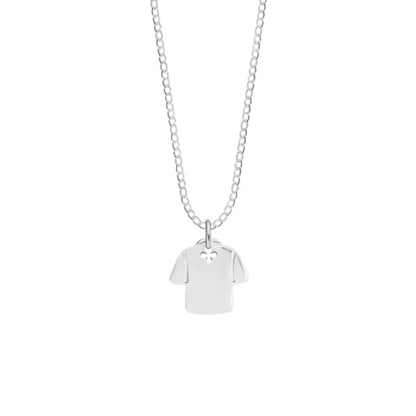 Naszyjnik pancerka z posrebrzaną koszulką piłkarską. Żółte naszyjniki Lilou, posrebrzane. Za 228.00 zł.