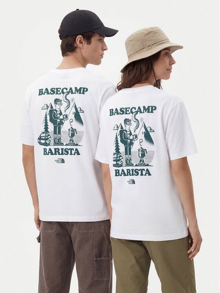 The North Face T-Shirt NF0A8JAA Biały Relaxed Fit. Białe t-shirty The North Face, m, bez wzorów, z bawełny, bez kołnierzyka, bez ramiączek. Za 149.99 zł.