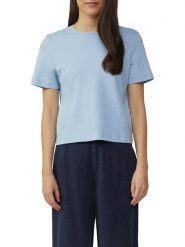 S.Oliver Koszulka w kolorze błękitnym rozmiar: 44. Niebieskie bluzki S.Oliver, s, bez wzorów, z bawełny, bez kołnierzyka, bez ramiączek. Za 43.99 zł.