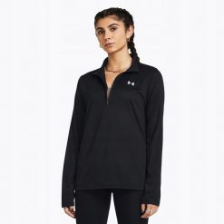 Bluza Damska Sportowa Rozpinana Under Armour Tech 1/2 Zip- Solid. Czarne bielizna sportowa Under Armour, bez wzorów. Za 179.99 zł.