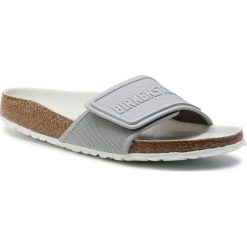 Klapki BIRKENSTOCK - Tma 1013636 Gray. Szare klapki Birkenstock, bez wzorów, z materiału, bez obcasa. W wyprzedaży za 239.00 zł.