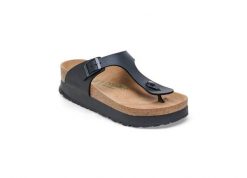 Sandały Birkenstock Gizeh Flex Platform czarne. Czarne sandały Birkenstock, bez wzorów, z materiału, eleganckie, bez obcasa, na platformie, bez zapięcia. Za 428.45 zł.