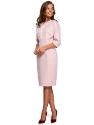 Stylove Sukienka w kolorze jasnoróżowym rozmiar: M. Różowe sukienki Stylove, m, bez wzorów, bez kołnierzyka, bez ramiączek, midi. Za 191.95 zł.