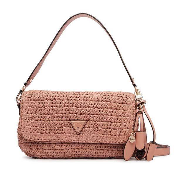 Torebka Guess. Czerwone listonoszki Guess, z aplikacjami, bez dodatków. Za 358.99 zł.