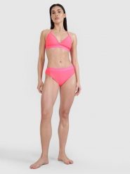 4F Dół od bikini damski - różowy XL. Czerwone szorty 4f, bez wzorów, z elastanu, klasyczne. Za 59.99 zł.