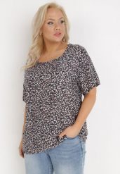 Czarna Bluzka z Wiskozy Maerelaia. Czarne bluzki Born2be, plus size, bez wzorów, z jeansu, bez kołnierzyka, plus size, bez ramiączek. Za 14.99 zł.