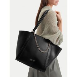 Torebka Nine West. Czarne shopper Nine West, bez wzorów, bez dodatków. Za 229.99 zł.