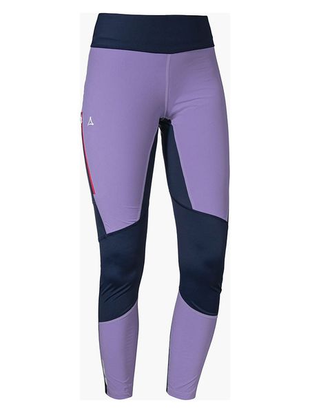 Schöffel Legginsy sportowe "Hestad" w kolorze lawendowo-granatowym rozmiar: 40. Niebieskie legginsy Schöffel, bez wzorów, z podwyższonym stanem. Za 179.22 zł.