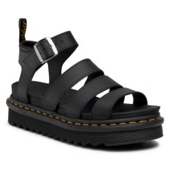 Sandały Dr. Martens. Czarne sandały Dr. Martens, bez wzorów, bez obcasa, na płaskiej podeszwie, bez zapięcia. Za 519.99 zł.