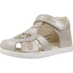 Sandały GEOX B SANDAL MACCHIA Złoty. Żółte sandały Geox, bez wzorów, ze skóry, sportowe, bez obcasa, bez zapięcia. Za 236.99 zł.