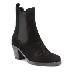 Botki Simple. Czarne botki Simple, bez wzorów, bez obcasa, na słupku, bez zapięcia. Za 569.99 zł.