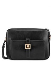 U.S. Polo Assn. Torebka BIUXT8502WVP Czarny. Czarne listonoszki U.S. Polo Assn., bez wzorów, z tworzywa sztucznego, bez dodatków. Za 289.99 zł.