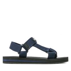 Sandały Big Star Shoes. Niebieskie sandały BIG STAR SHOES, bez wzorów, retro, bez obcasa, na płaskiej podeszwie, bez zapięcia. Za 109.99 zł.