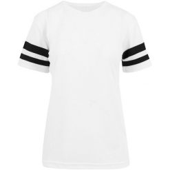 Koszulka Damska Z Siateczki W Paski. Czarne bluzki BUILD YOUR BRAND, xs, bez wzorów, sportowe, bez kołnierzyka, bez ramiączek. Za 66.99 zł.