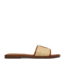 Klapki Beverly Hills Polo Club. Brązowe klapki Beverly Hills Polo Club, bez wzorów, bez obcasa. Za 139.99 zł.