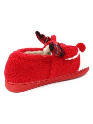 Confly Kapcie w kolorze czerwonym rozmiar: 38/39. Czerwone obuwie domowe Confly, z aplikacjami, z okrągłym noskiem, bez zapięcia. Za 43.99 zł.