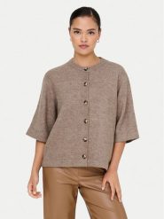 ONLY Kardigan Camilla 15348772 Brązowy Regular Fit. Brązowe kardigany Only, l, bez wzorów, z syntetyku. Za 149.99 zł.
