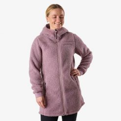 Bluza polarowa turystyka damska Swedemount Lofoten Pile Coat wodoodporna. Fioletowe bluzy SWEDEMOUNT, na zimę, bez wzorów, z polaru, bez kaptura. Za 297.00 zł.