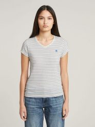 G-Star Koszulka w kolorze biało-niebieskim rozmiar: M. Białe bluzki G-Star, m, bez wzorów, z bawełny, retro, bez kołnierzyka, bez ramiączek. Za 113.36 zł.