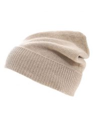 Zwillingsherz Kaszmirowa czapka beanie w kolorze beżowym rozmiar: onesize. Brązowe czapki Zwillingsherz, bez wzorów, z kaszmiru. Za 202.50 zł.