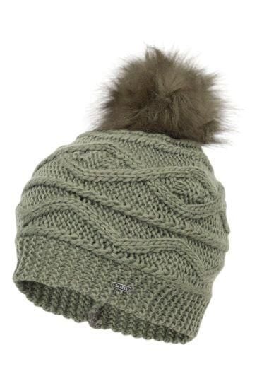 Damska czapka zimowa Remind II Bobble. Zielone czapki Dare 2b, bez wzorów, z dzianiny. Za 128.20 zł.
