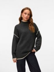 Vero Moda Sweter w kolorze antracytowym rozmiar: M. Czarne swetry Vero Moda, m, bez wzorów, z wełny, bez ramiączek. Za 139.87 zł.