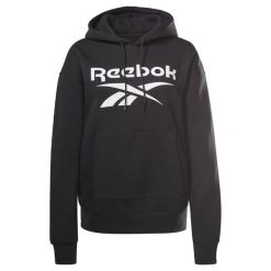 Bluza na co dzień damska REEBOK ciepła z kapturem. Czarne bluzy Reebok, m, bez wzorów, z kapturem. Za 189.00 zł.